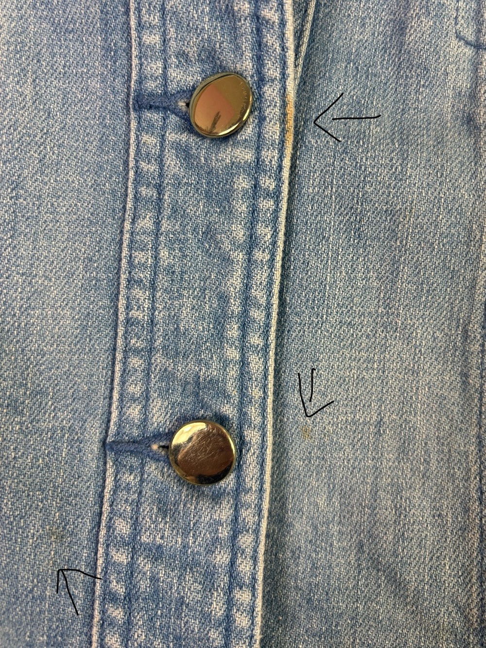 Reiss Blue Denim Cropped Jacket 1971 Style size Small - Picture 11 of 11